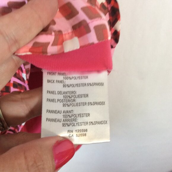 Adrienne Vittadini Geometric Dress Size Small Red, White & Pink NWOT - Picture 5 of 5